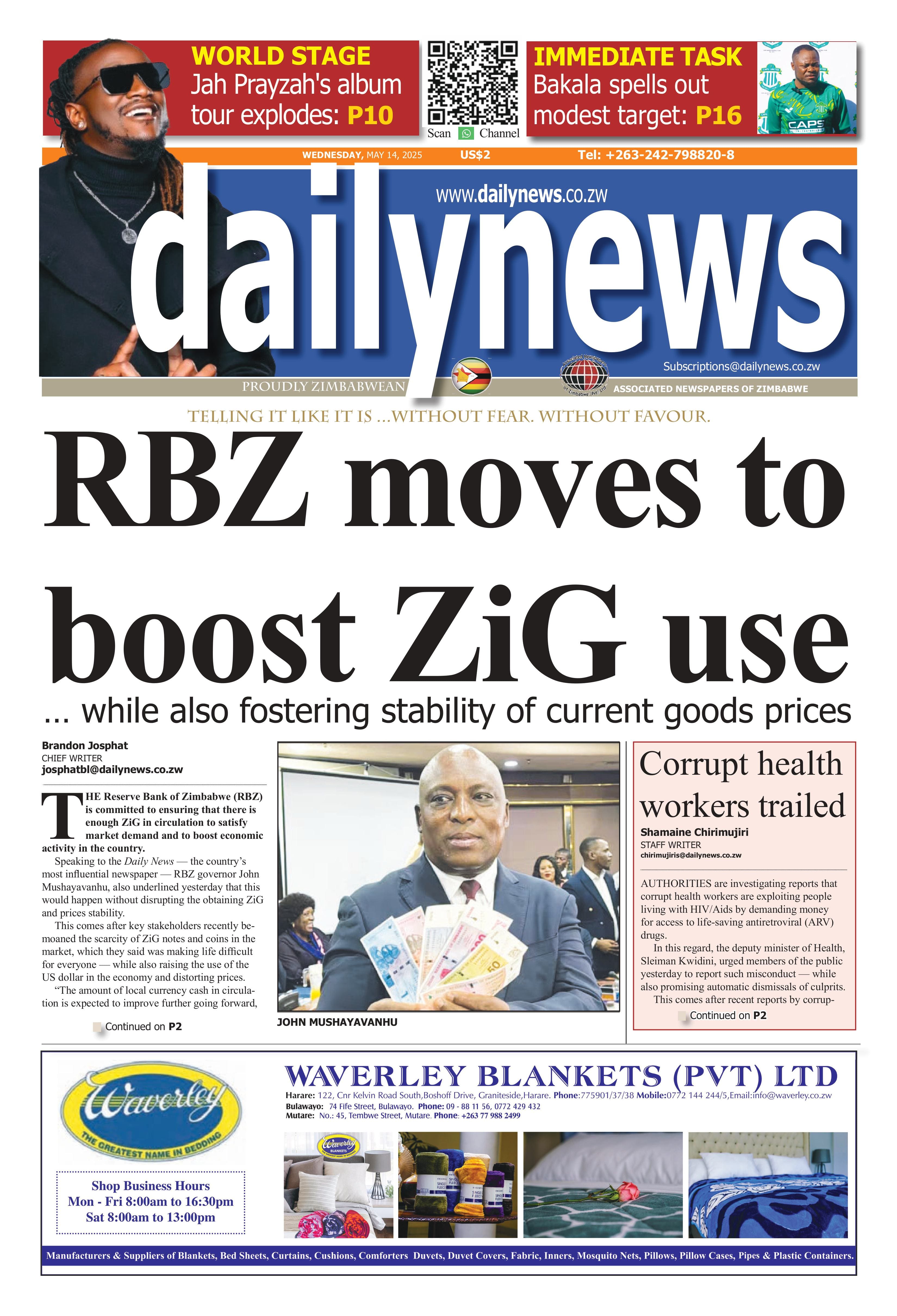 Wednesday 14 May 2025